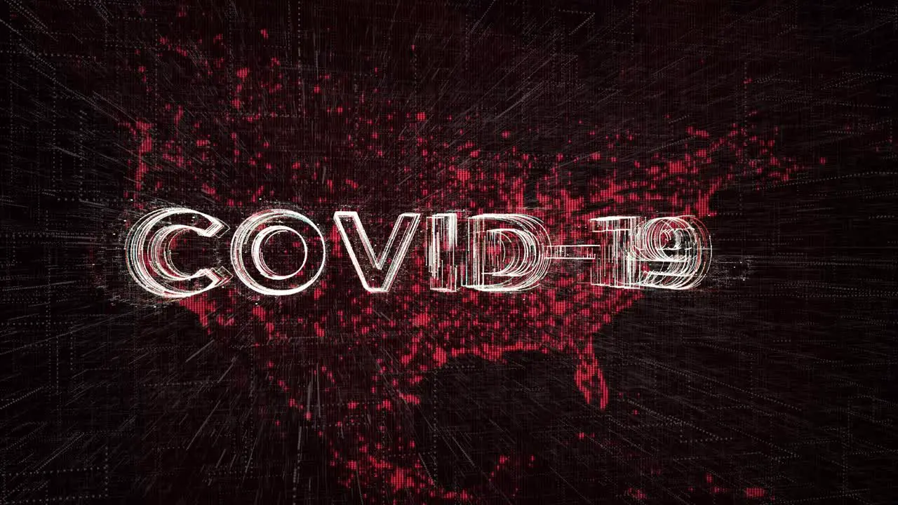 Covid-19 infographic concept for USA motion graphic animation of pandemic