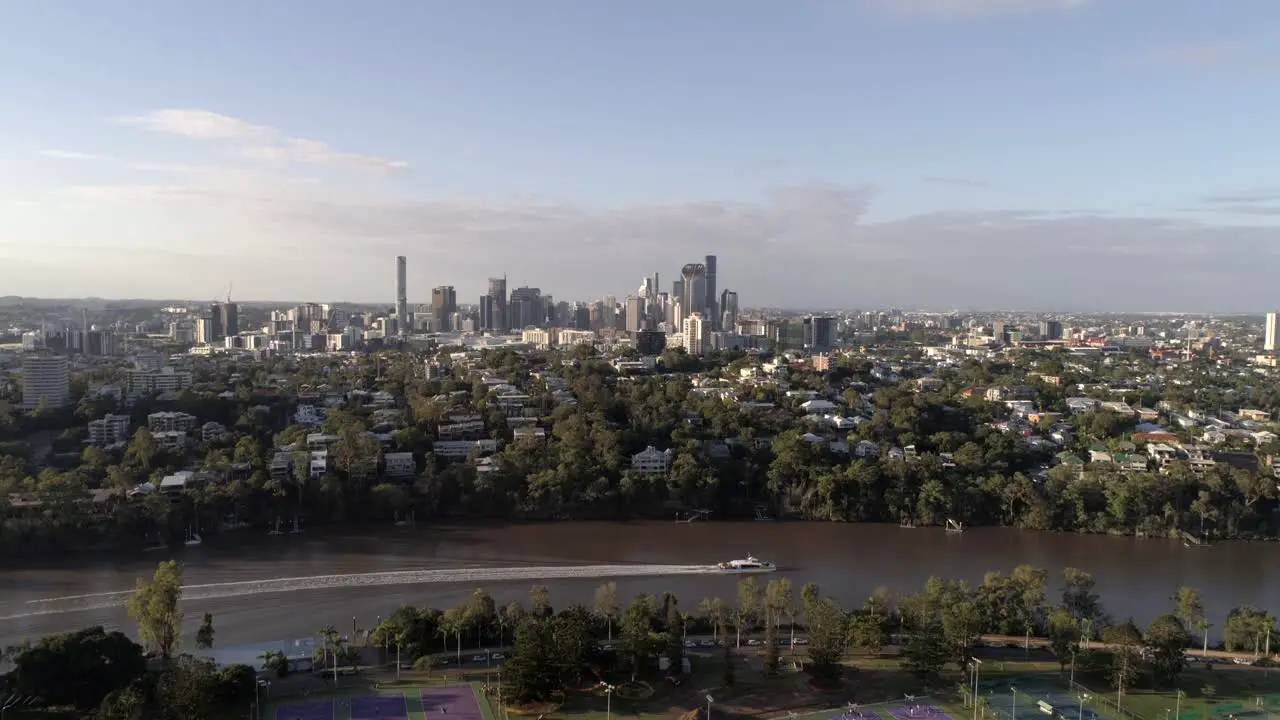 Aerial footage of Brisbane City from St Lucia