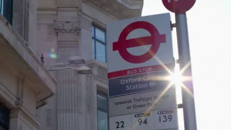 Bus Stop Oxford Circus London