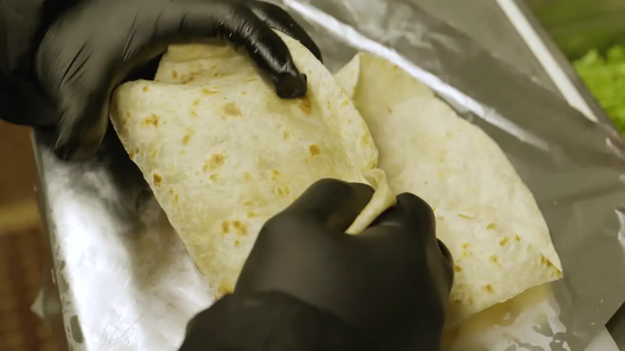 Making a burrito Mexican food Mexican food