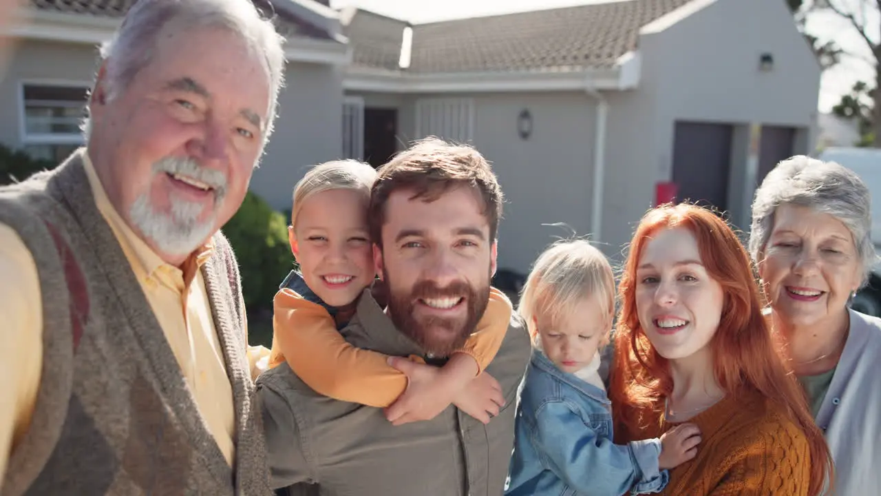 Selfie with grandparents parents