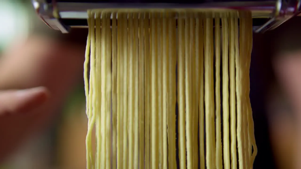 home made spaghetti Pasta being prepared