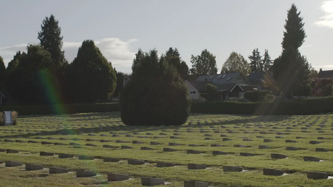 Timelapse Military graveyard in Vancouver Cementery