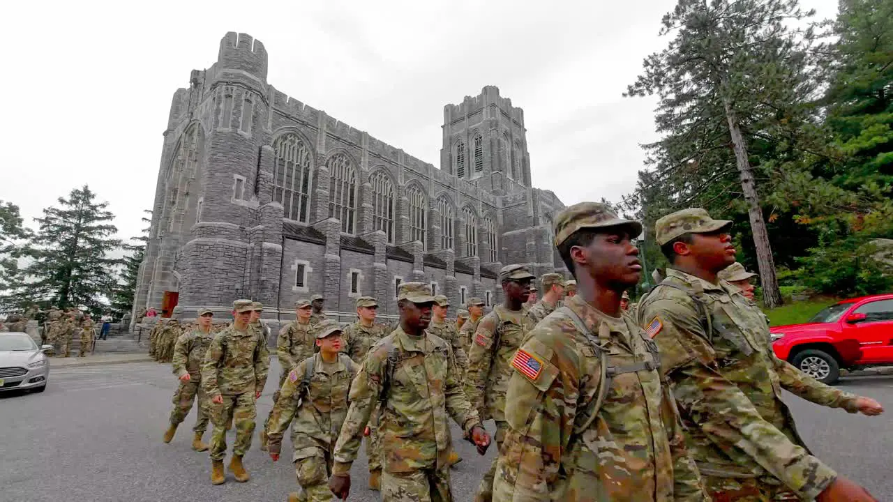 The Cadet Chapel West Point New York United States Military Academy Cadets March