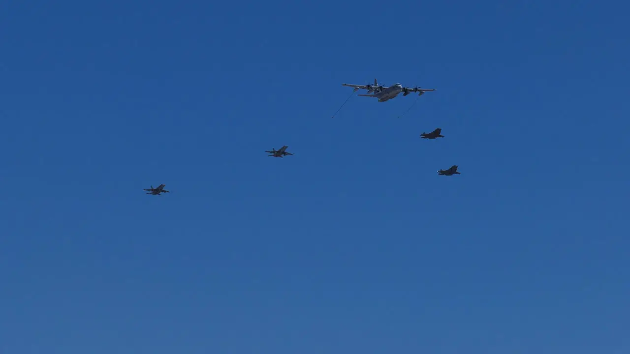 Military Aircraft Aerial Refueling Skies