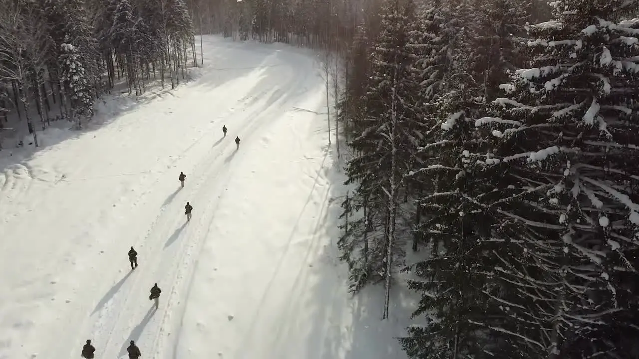 Drone Shot And Slow Motion British And Estonian Soldiers Train In Extreme Cold Weather Nato Exercise Winter Camp