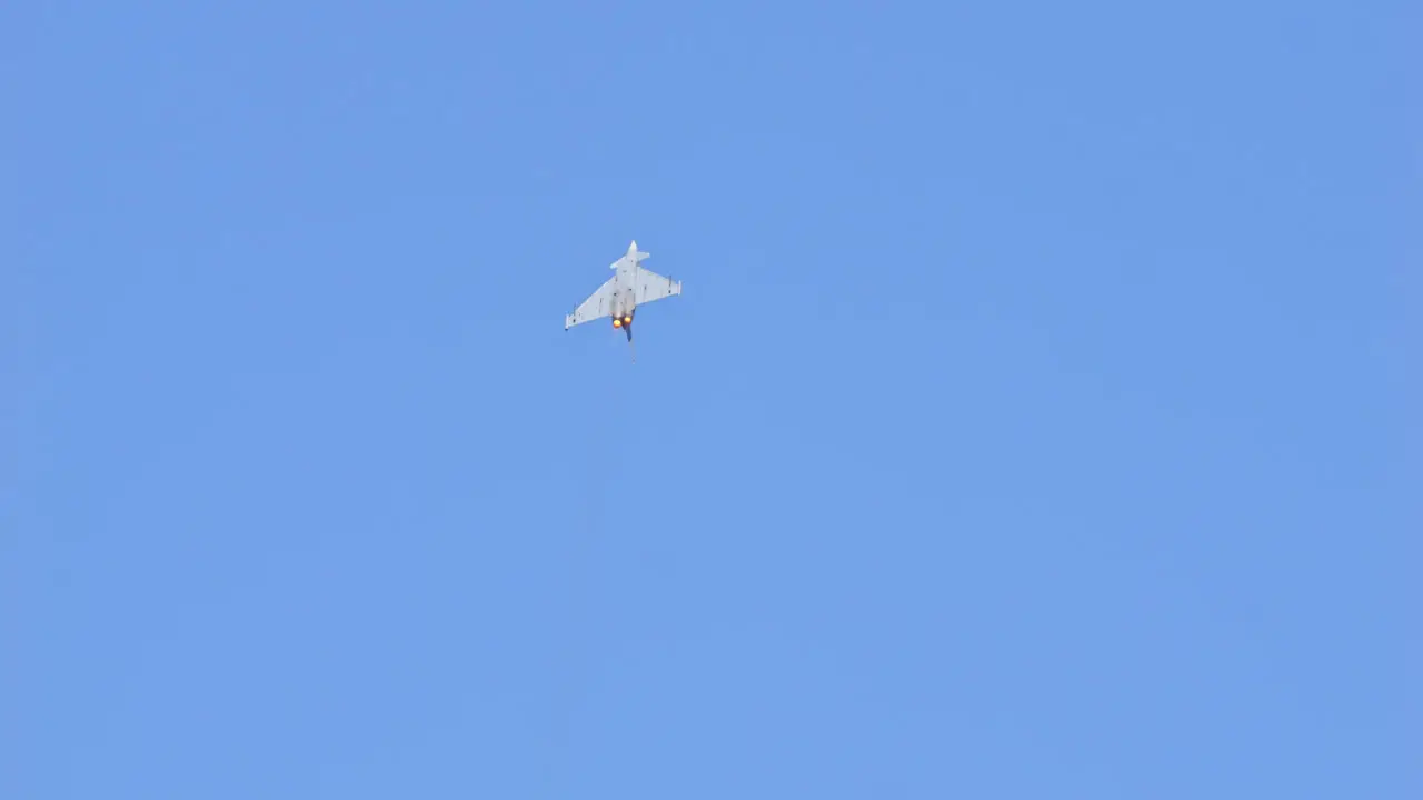 Power of Eurofighter Typhoon in German air forces handheld view