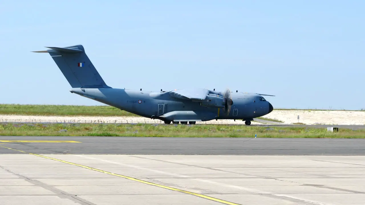 Airbus A400M On The Airport Runway In Vatry Marne France