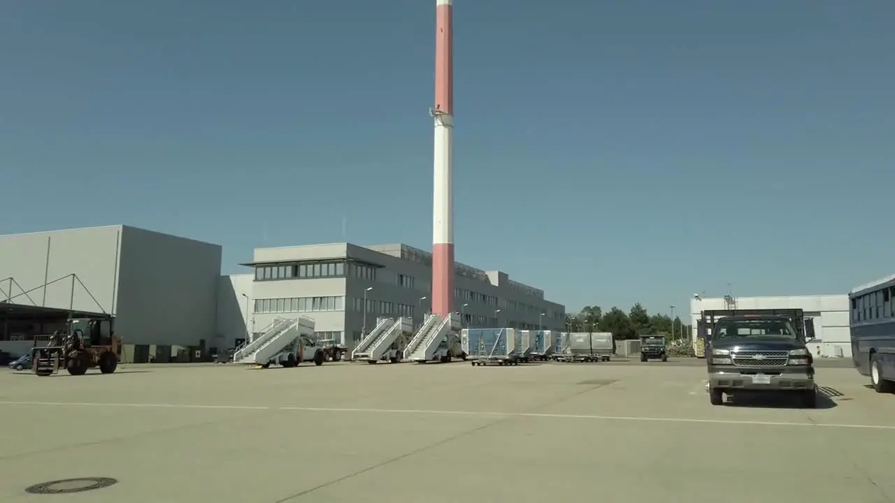 Drive By Footage Of The Outside Of The Cross Dock Air Freight Terminal At Ramstein Afb