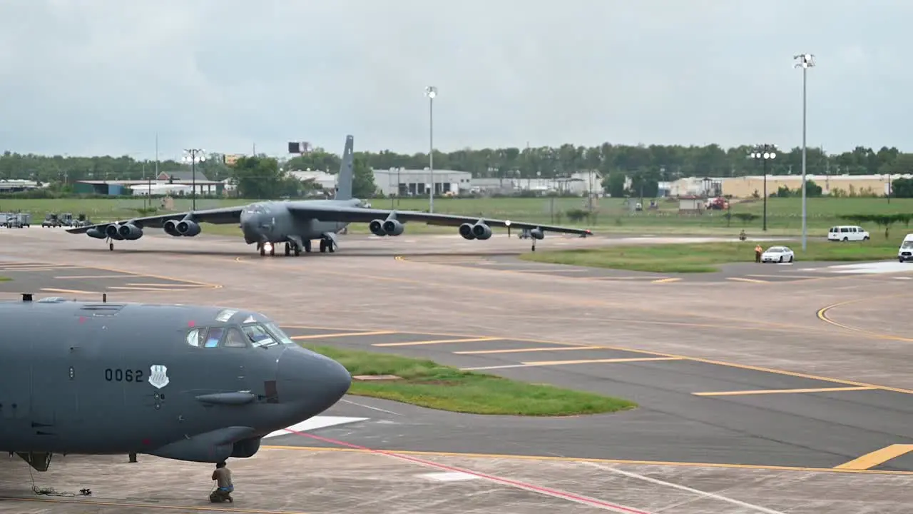 Us Air Force B52 Stratofortress Of the 2Nd Bomb Wing Prepares For Takeoff From Barksdale Air Base In Louisiana 1