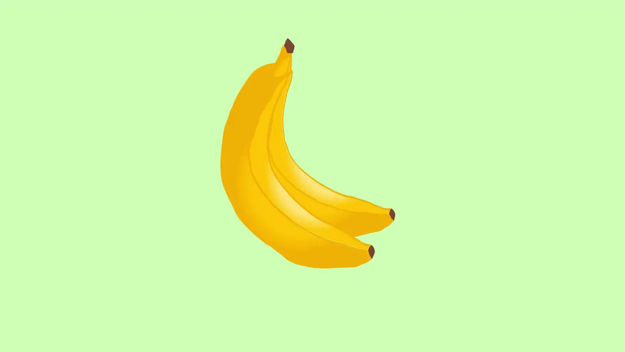 Animation of two bananas moving on green background