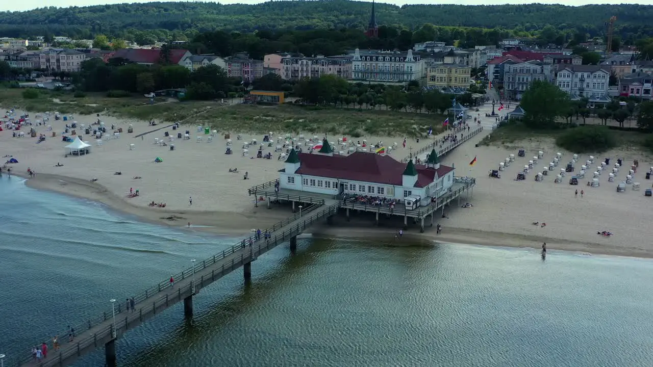 Drone view of a Baltic seashore in Ahlbeck