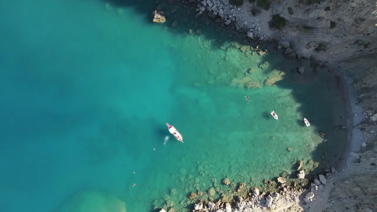 Aerial View Sea Cove