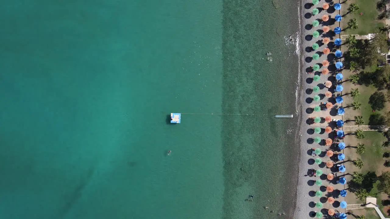 Beach Sunbed Aerial View