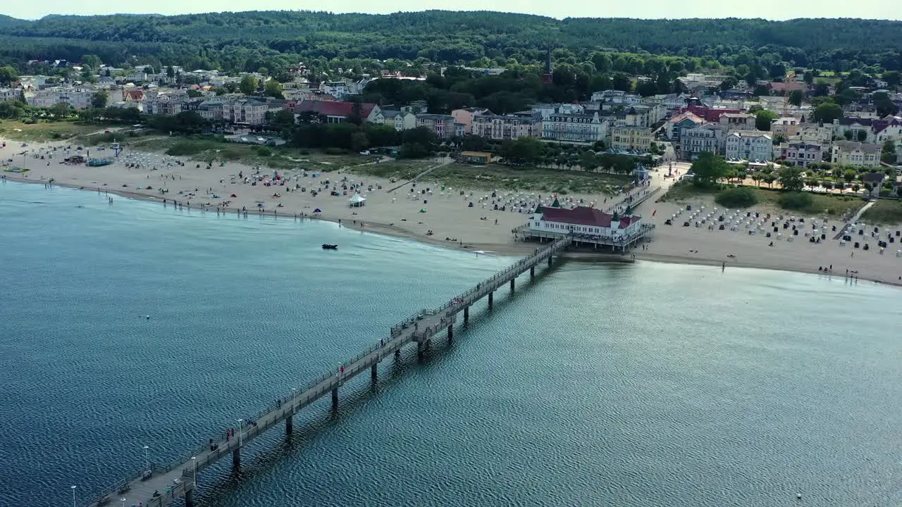 Aerial view of a beach at Baltic resort