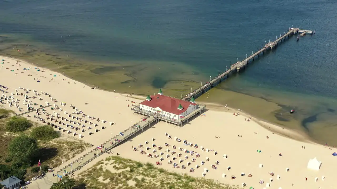 Wooden pier at the Baltic coastal resort