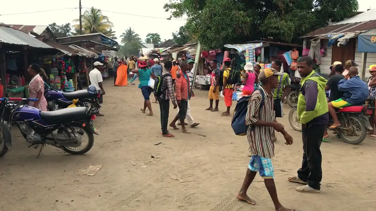 Street with Market full of African people