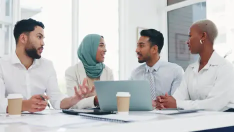 Research diversity or business people on laptop