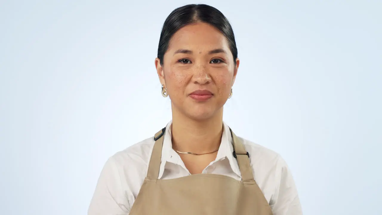 Smile barista and woman business owner happy