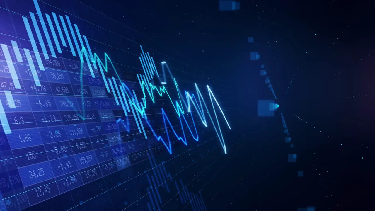 Data Chart Animated Loop Blue 02