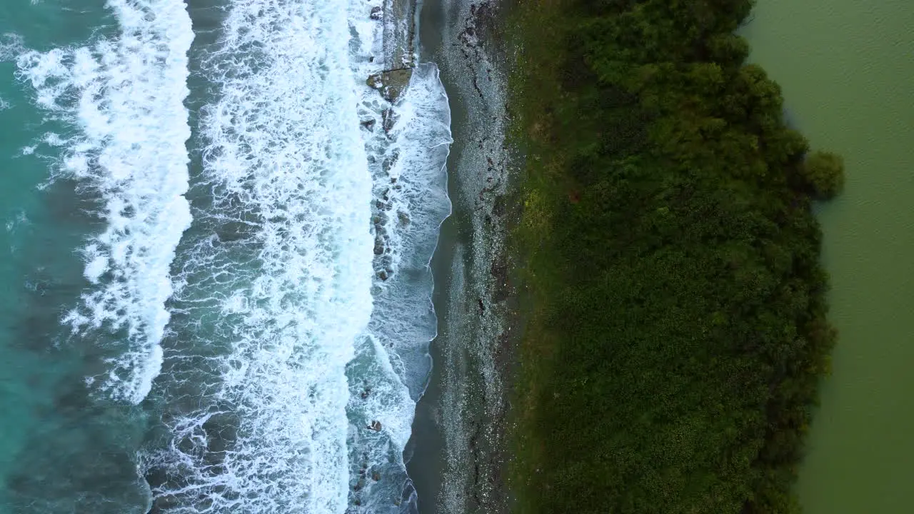 The Caribbean sea and the Yallahs River in St