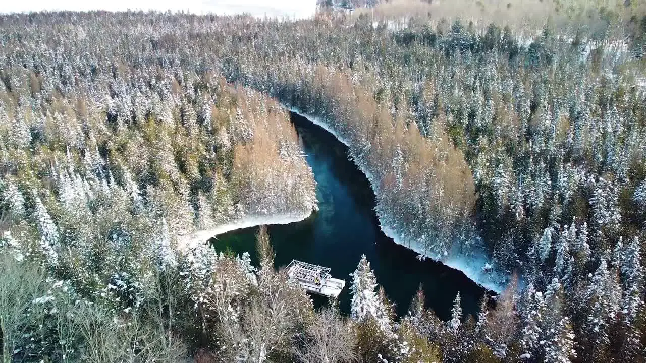 Aerial Spring Landscape Winter