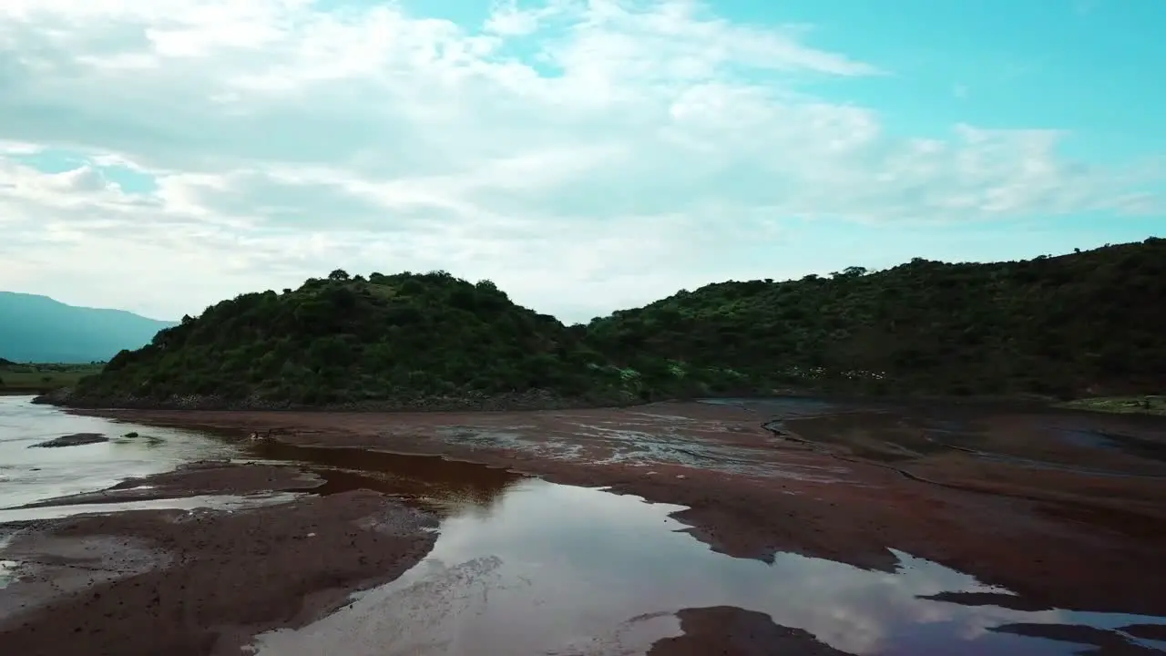 Low Tide Season At Soda Lake Natron In Northern Tanzania Africa