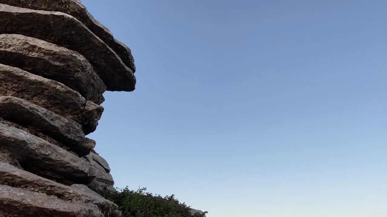 Natural stone monument in the Torcal de Antequera in Malaga called El Tornillo