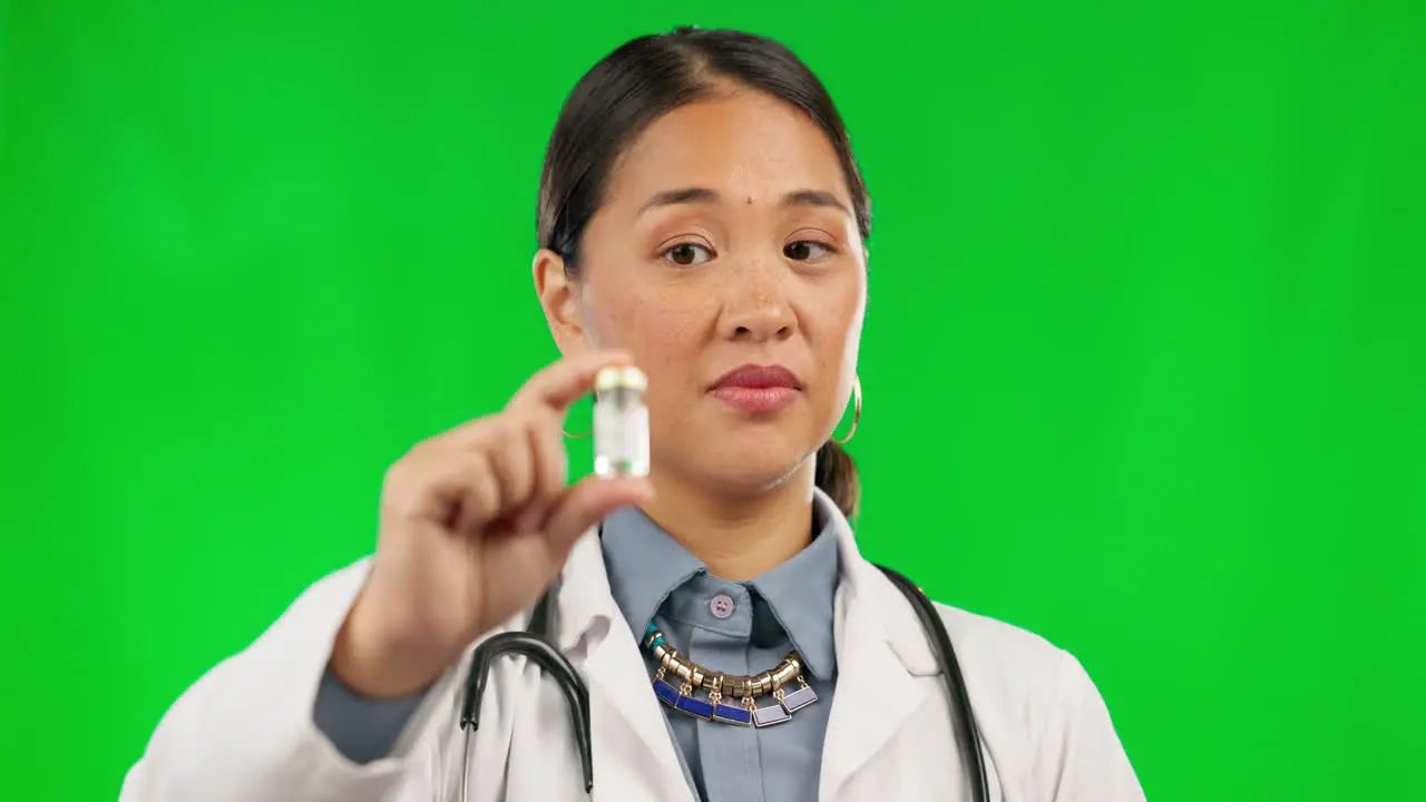 Vaccination doctor and bottle for cure with green