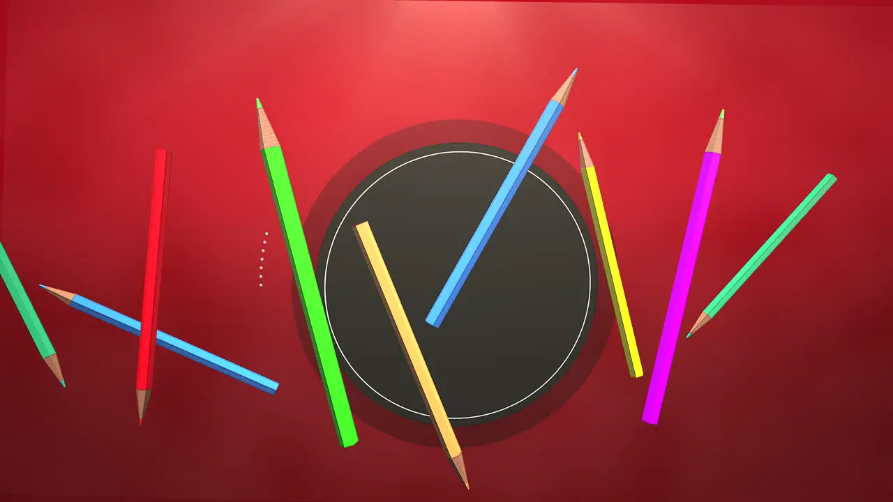 Closeup of kids background with colourful pencils school background