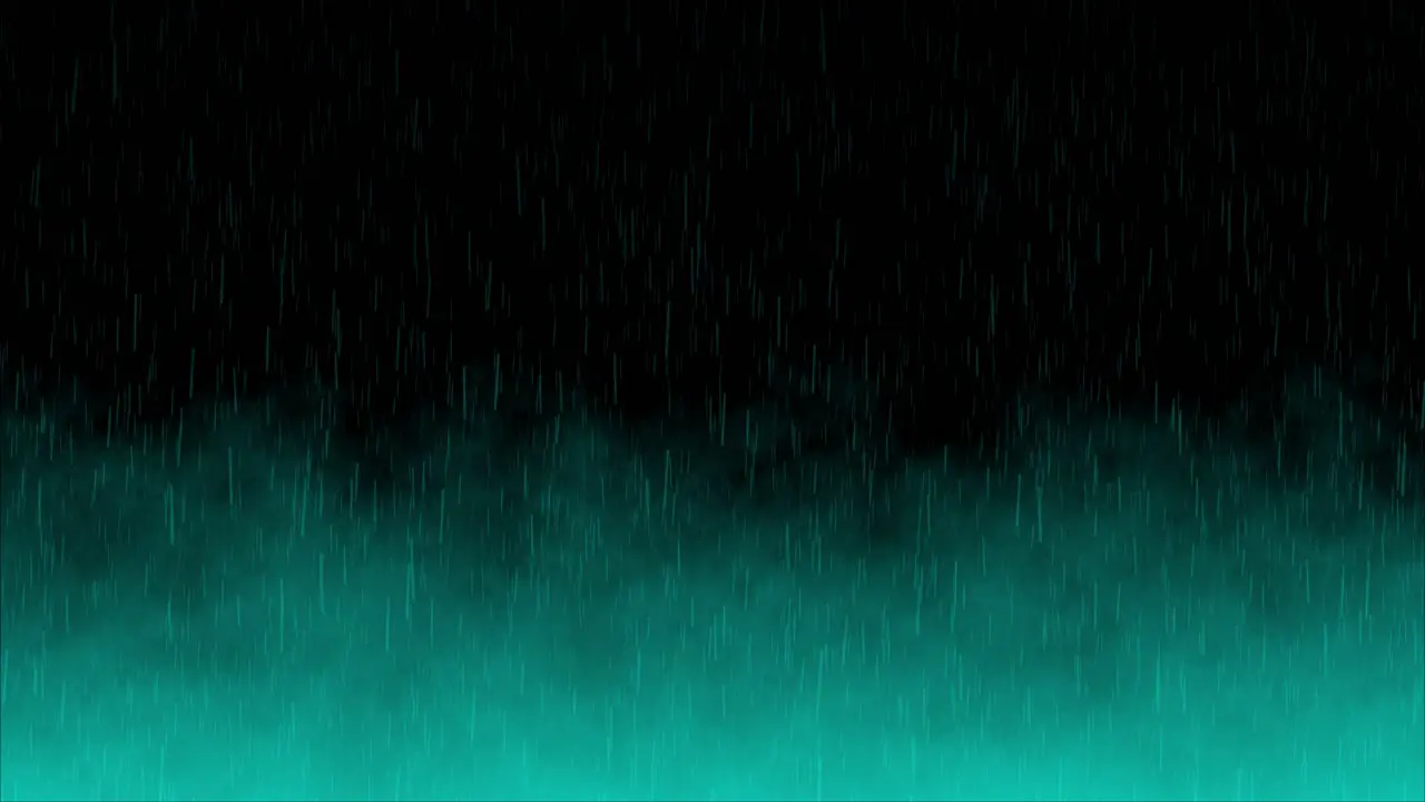 Rainfall animation overlay background motion graphics storm seamless raindrops falling thunderstorm overlay visual effect gradient dark teal