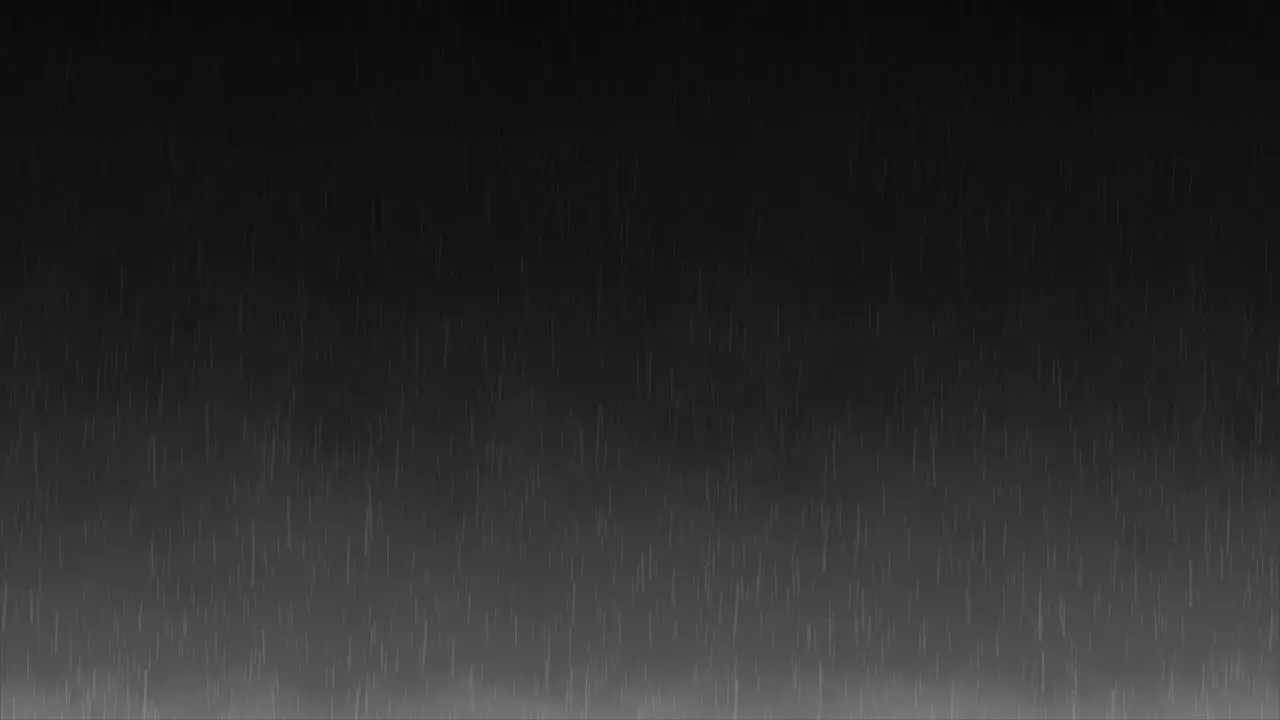 Rainfall animation overlay background motion graphics storm seamless raindrops falling thunderstorm overlay visual effect gradient black grey