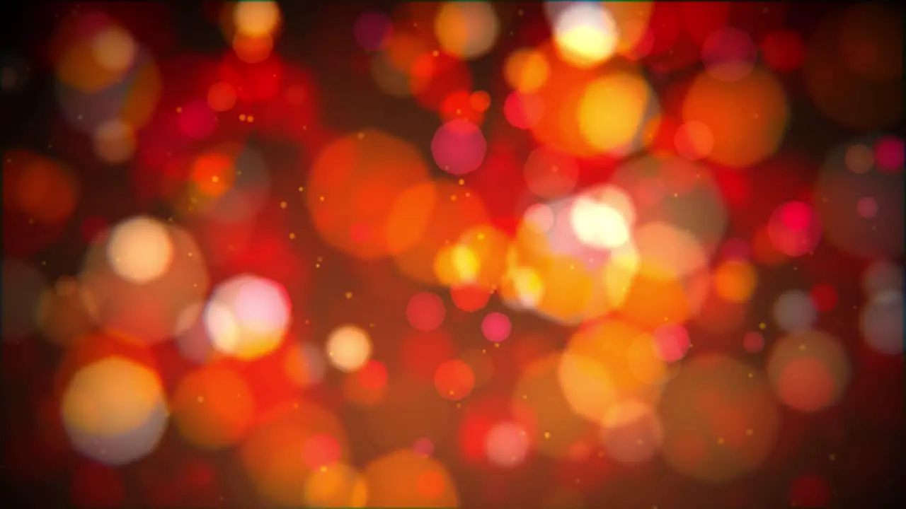 Animation of multi layered hot fiery bokeh lights