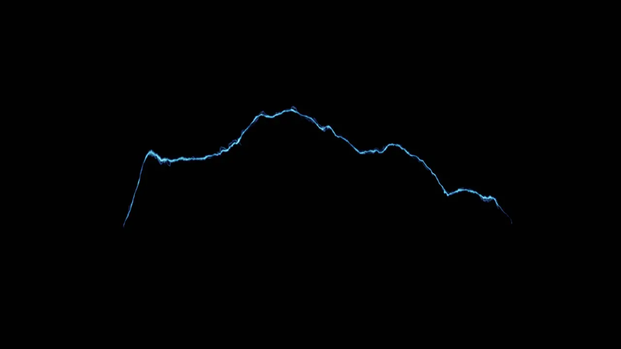 Electrical wave being generated in movement in the form of an arc on a black background