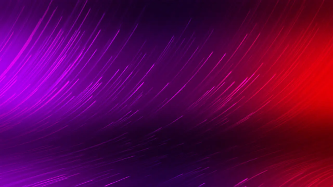 Animation of bending moving lines on red and purple background simulating fiber connections