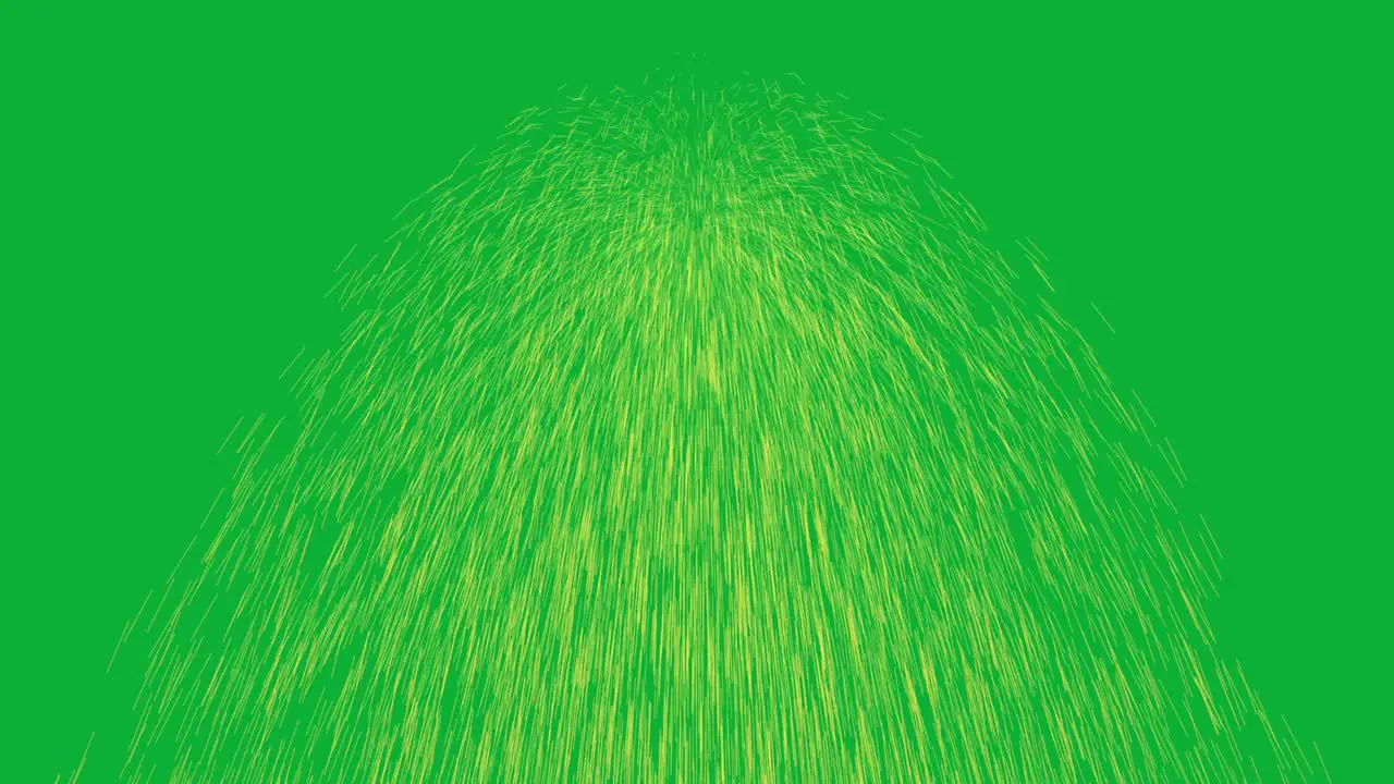 Motion graphics animation loop with spark yellow firework glow electric with green screen alpha channel transparent pattern mask shape visual effect clear background 4K