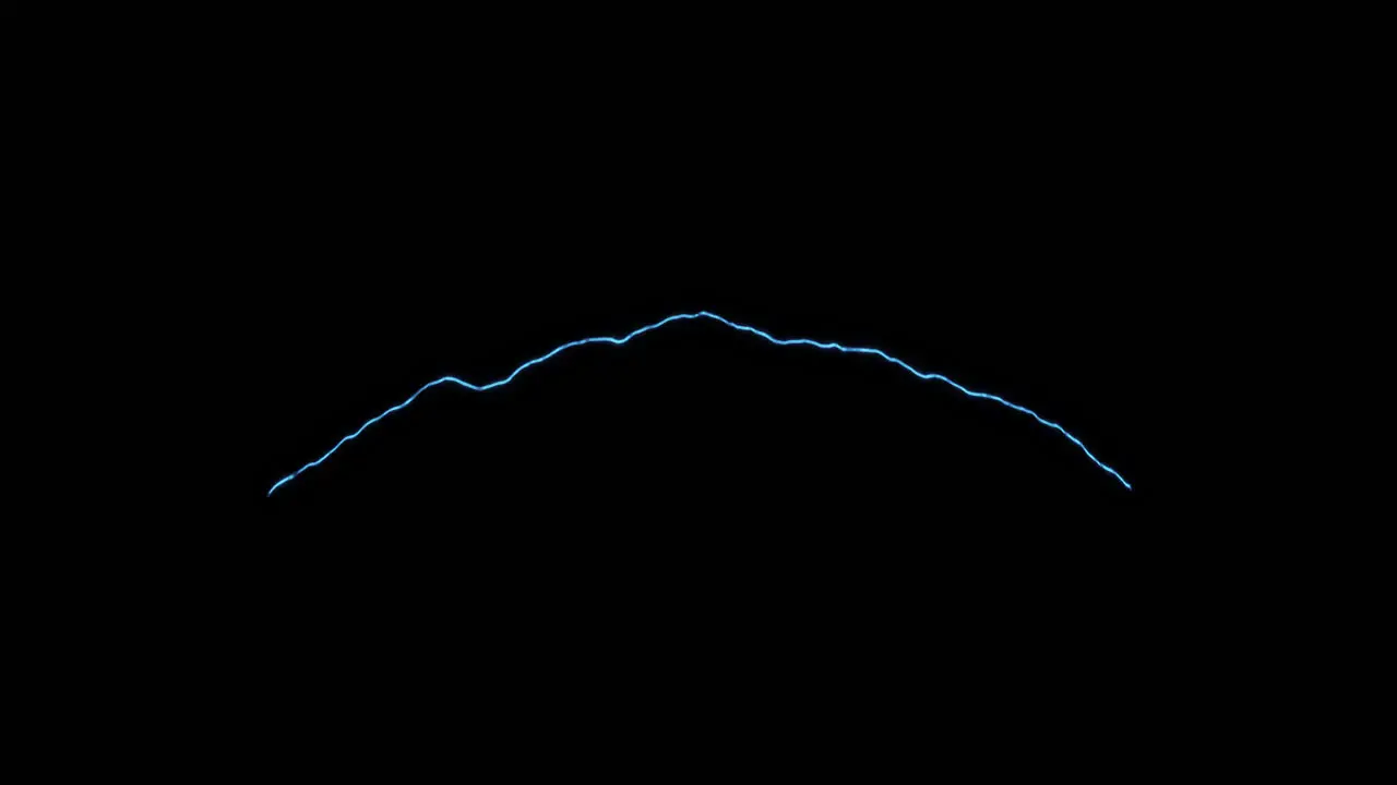 Generated of electric wave in motion in the form of an arc on a black background