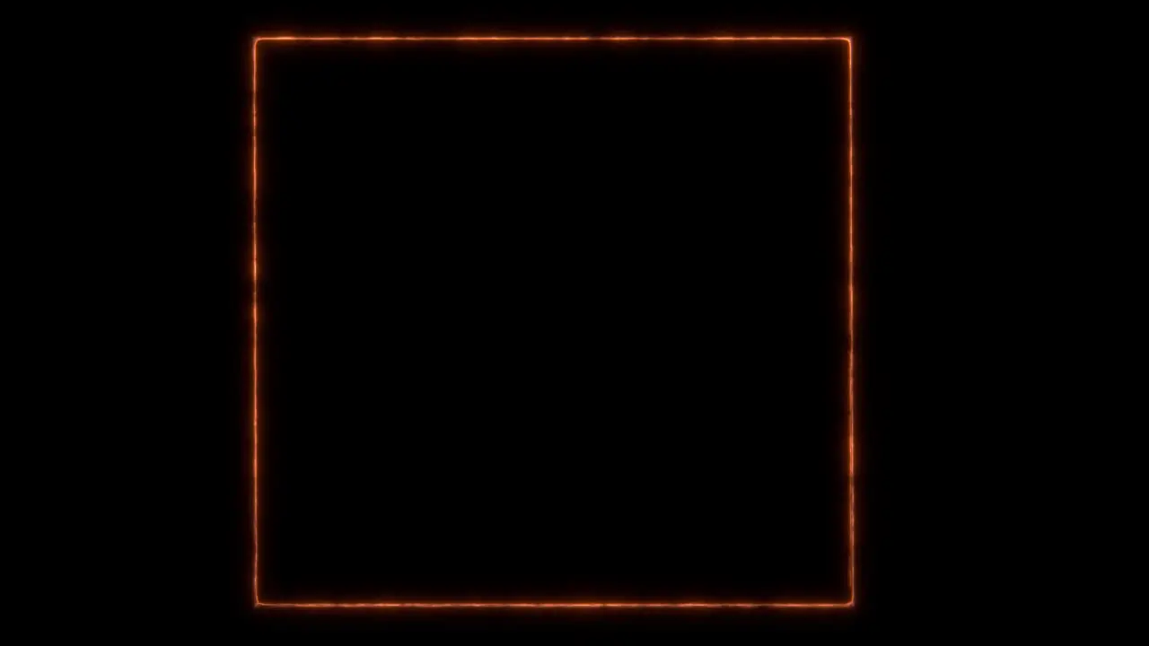 Animation of special effects of enchantment of mystic arts with a square shape in front orange lines