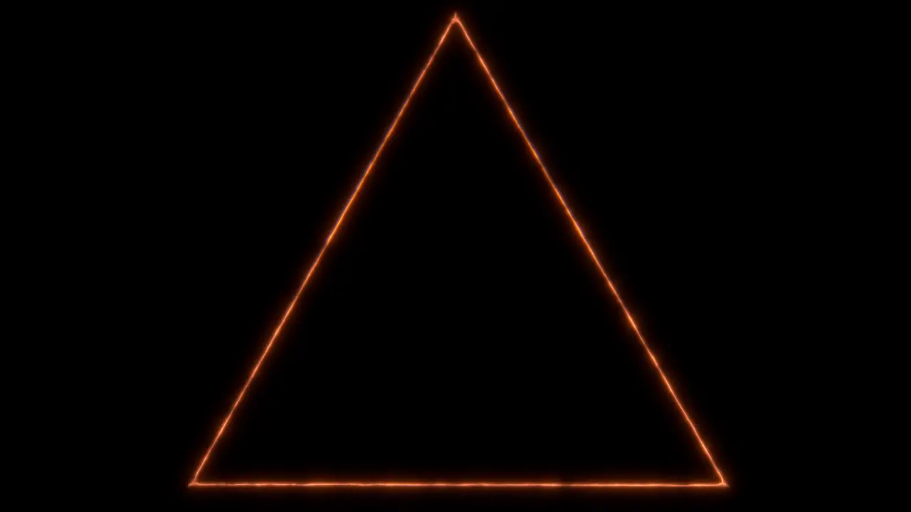 Animation of special effects of enchantment of mystic arts with a triangle shape orange lines