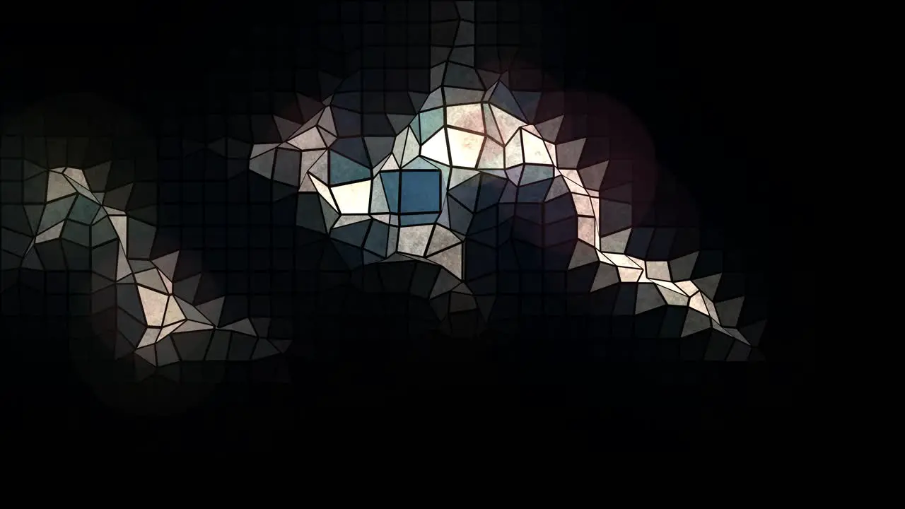 Animation of geometric mosaic snake moving across frame