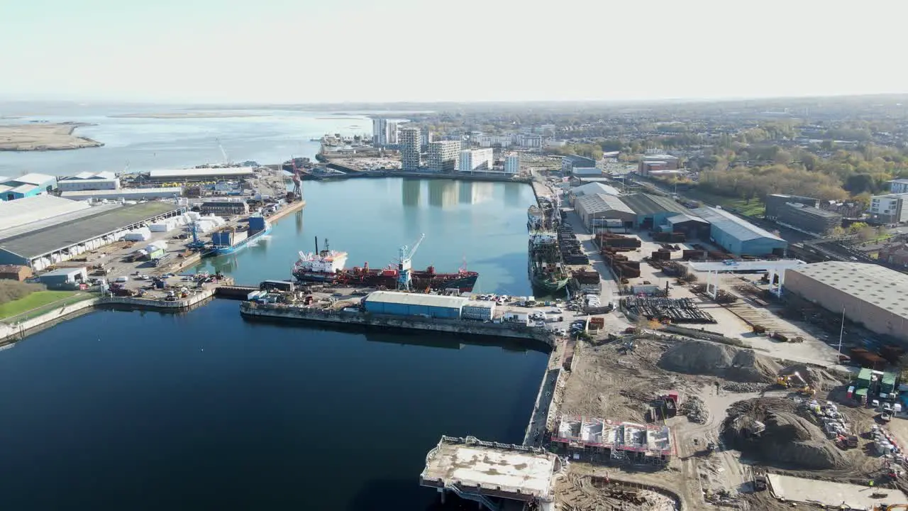 Kenton Cement works St Marys Island Kent aerial footage