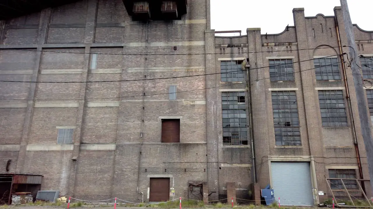 Old And Abandoned Balmain Power Station In Sydney Australia wide shot