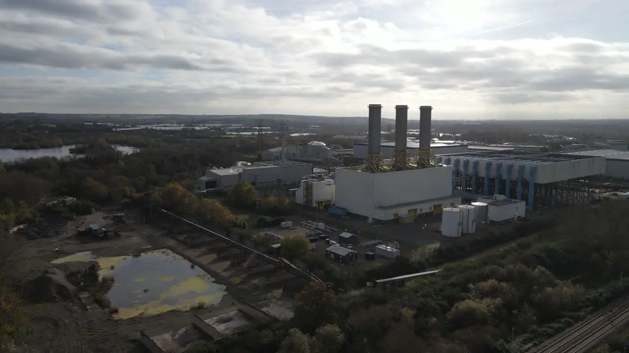 Hoddesdon Advanced Thermal Treatment Plant Power station Hertfordshire UK Aerial