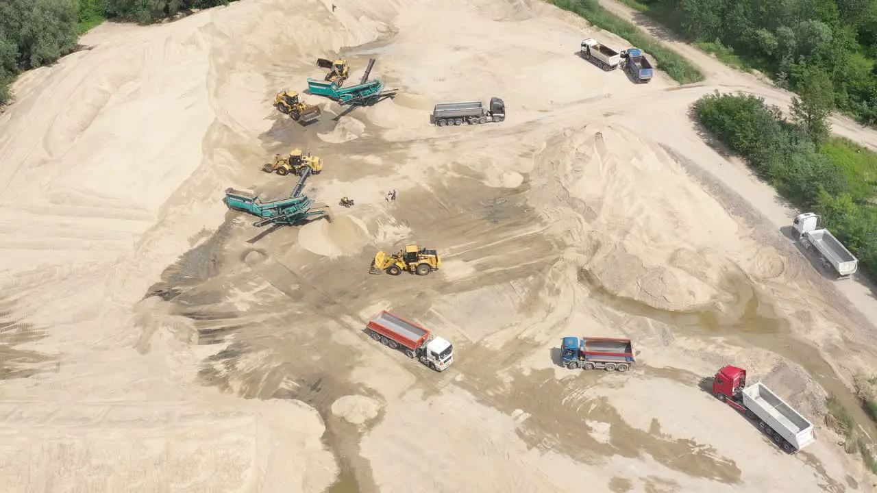 Mining conveyor at sand quarry