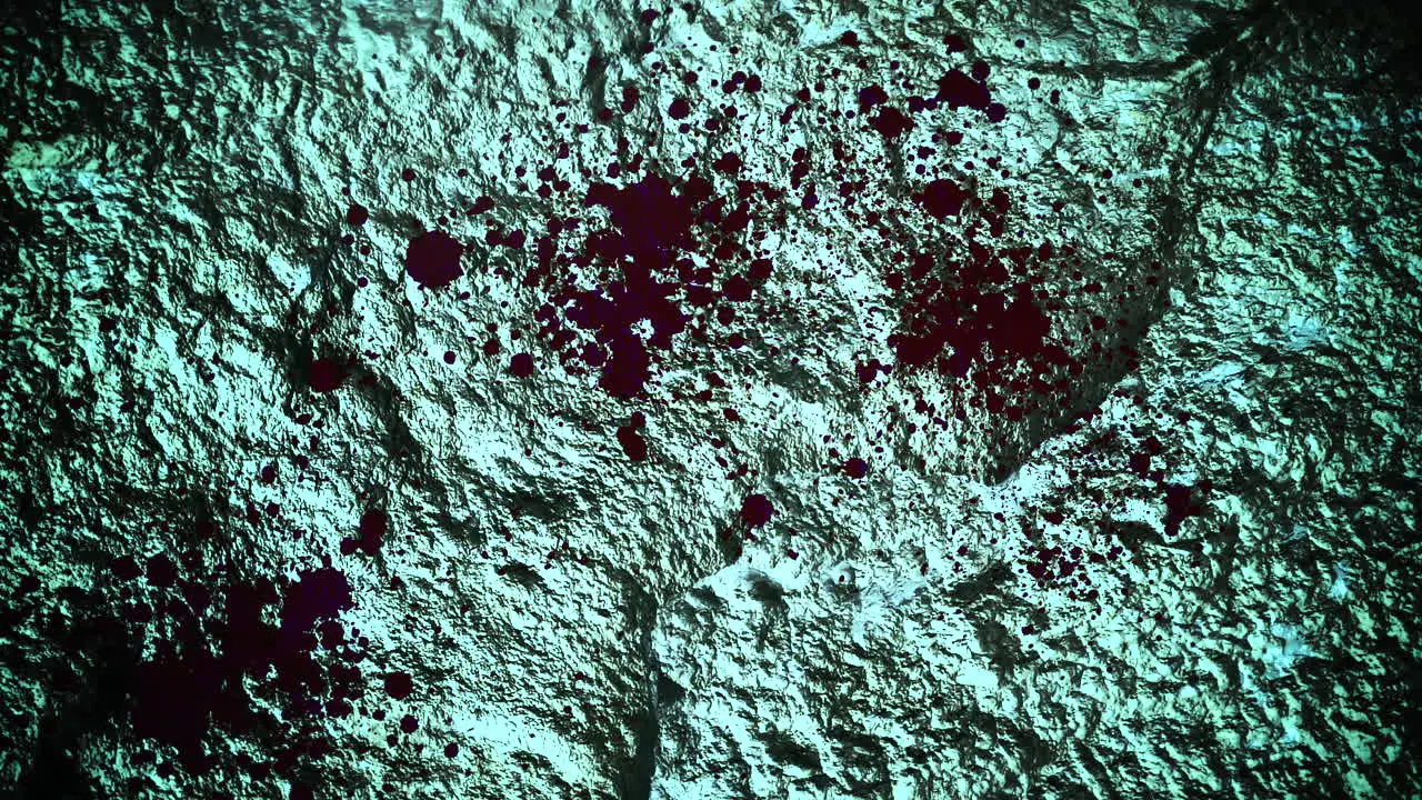 Cinematic background with motion camera and blood on ground