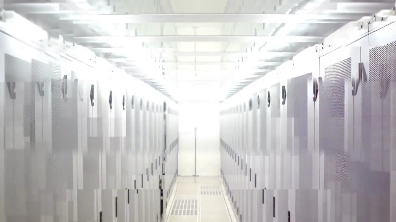 Digitally generated video of server room 4k