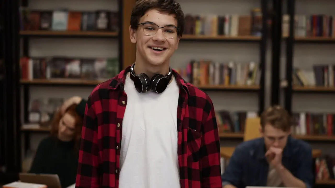 Portrait Cheerful Young Man Laughing Enjoying Successful Lifestyle Achievement Smiling To A Camera