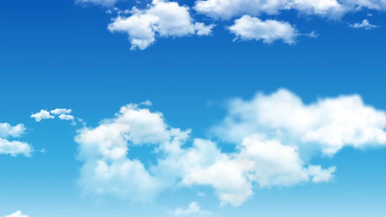 Cloud and sky animated background flying straight up