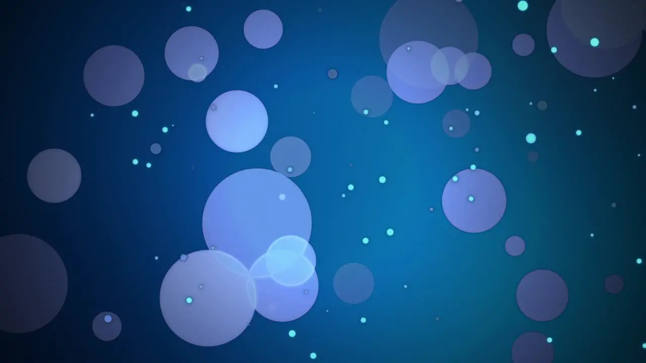 Floating Bokeh Particles Blue