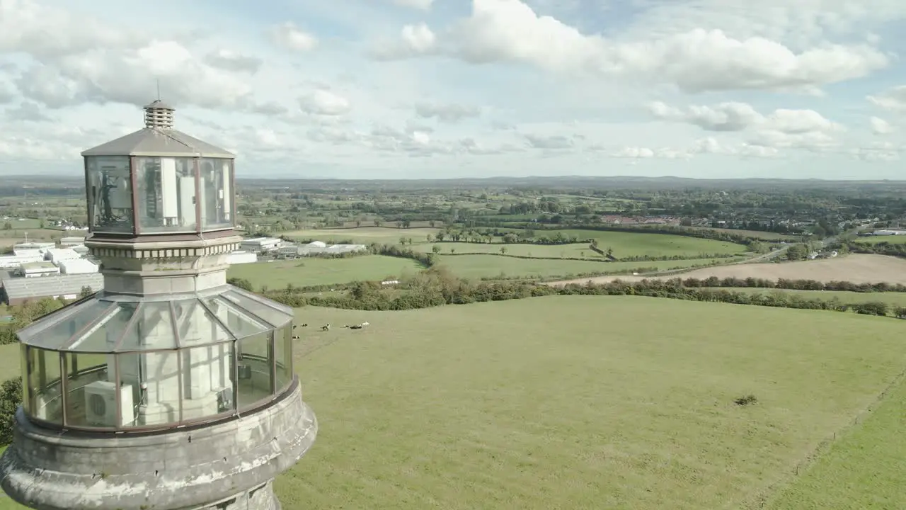 Spire of Lloyd heritage lighthouse Kells Ireland aerial